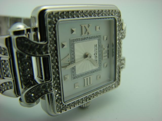 Wittnauer Ladies 10L108 SilverTone Square Crystal Watch  