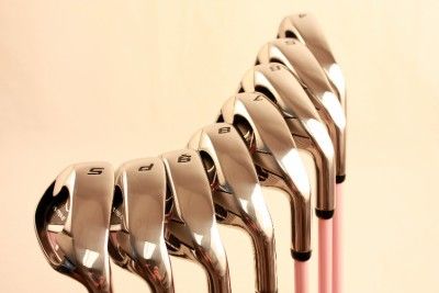 TALL LADIES PINK 4 SW BIG WOMEN GOLF CLUB LADY IRON SET  